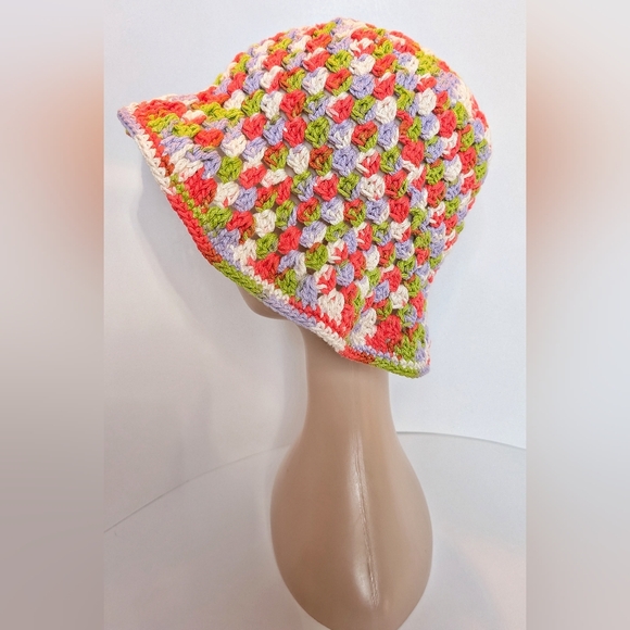 NEW, Crochet sunny bucket hat, handmade, 100% cotton - Picture 3 of 6
